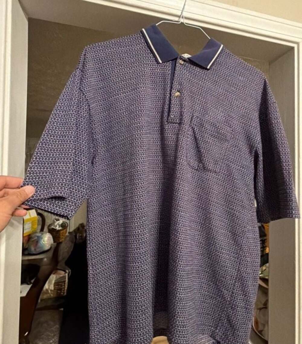 Robert Alan Men's Geometric Pattern Polo Shirt
